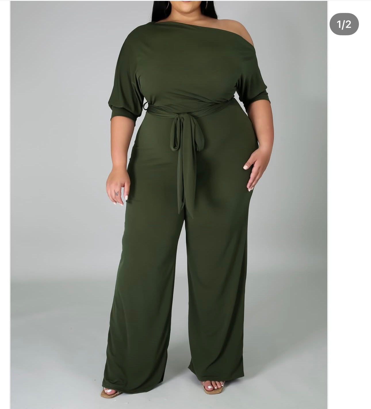 Off the shoulder jumpsuit