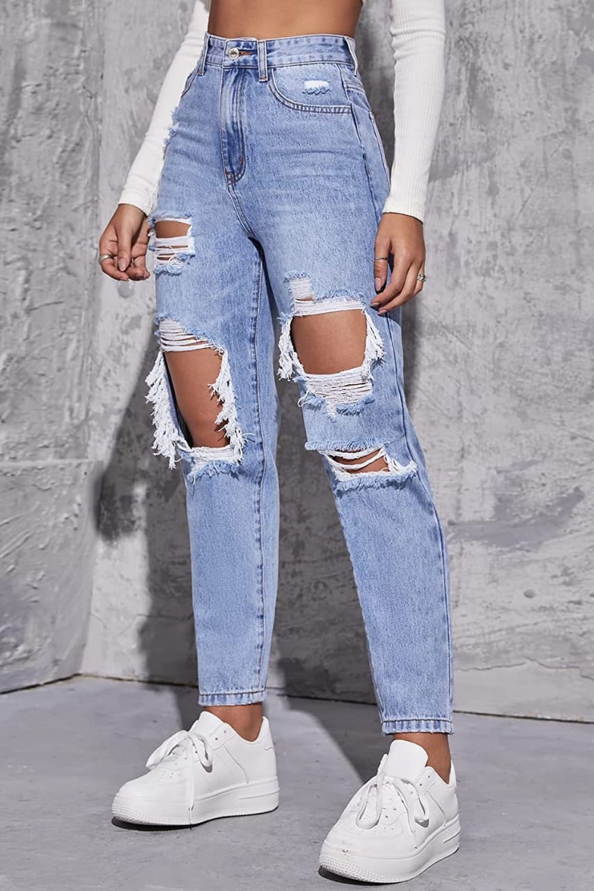 Distressed Boyfriend Jean