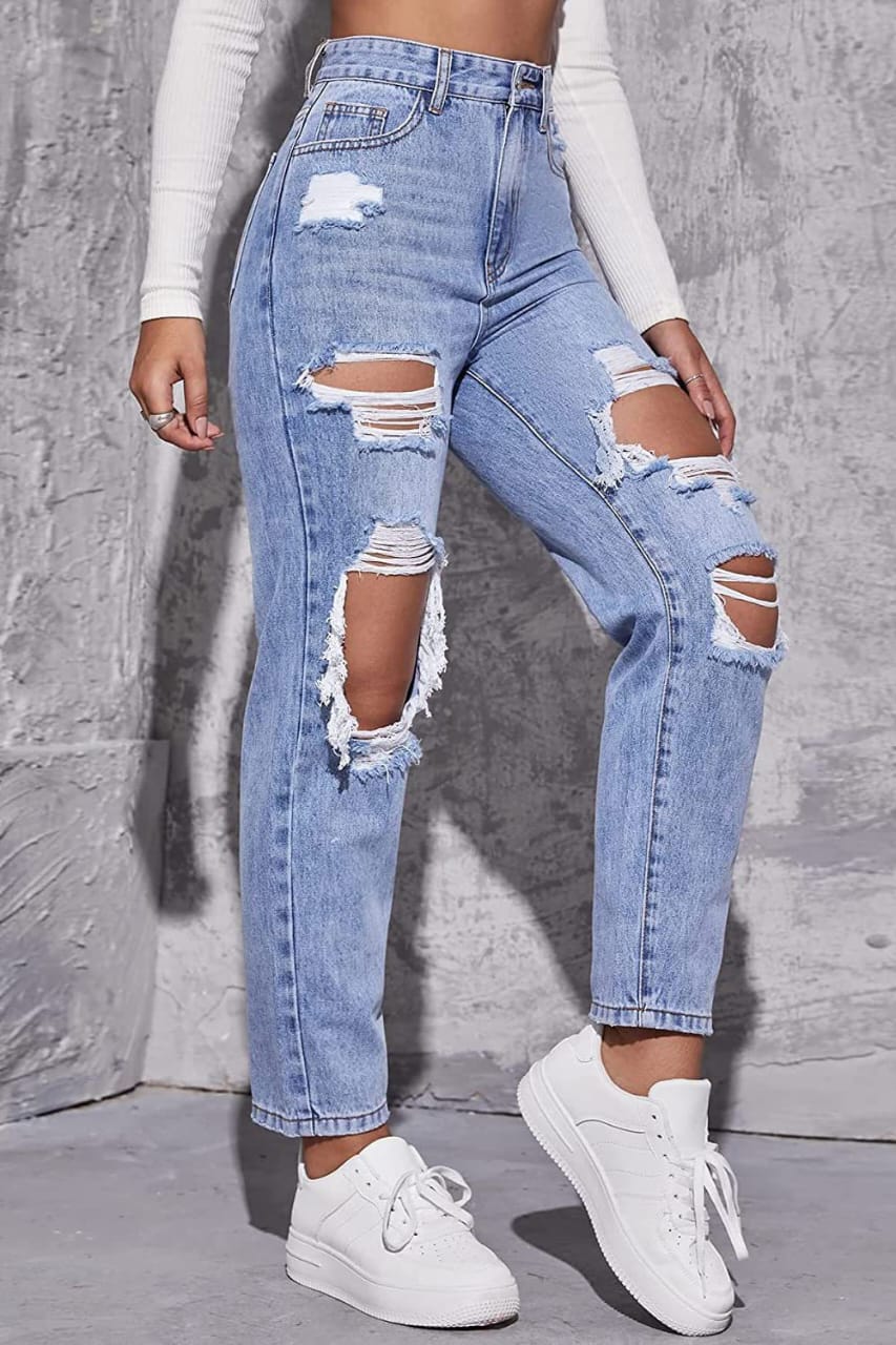 Distressed Boyfriend Jean