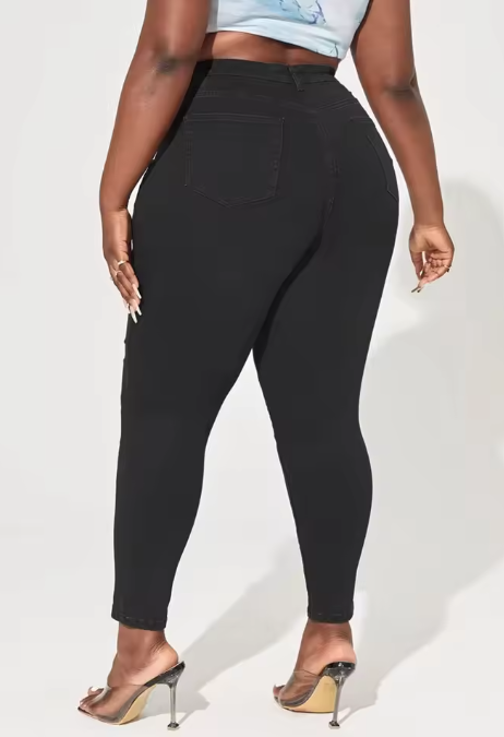 Stretch high waist pants (PLUS)